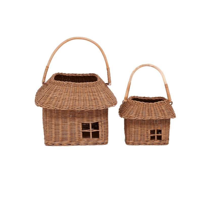 Handwoven Rattan Hutch Small Basket – Portable Storage for Kids - Nssoma