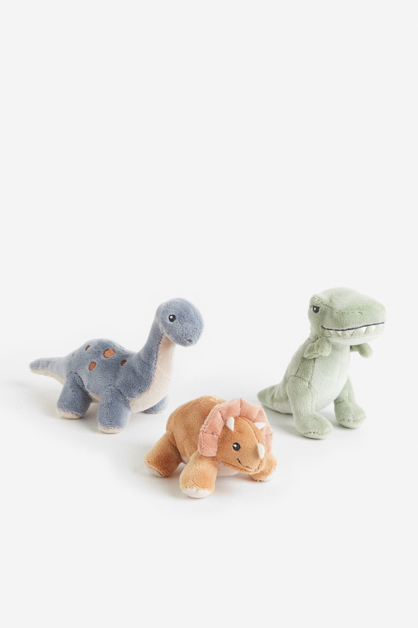 3 - Pack Dinosaur Plush Toys – Soft Stuffed Animals with Cotton Bag - Nssoma