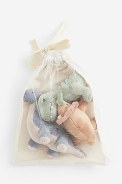 3 - Pack Dinosaur Plush Toys – Soft Stuffed Animals with Cotton Bag - Nssoma