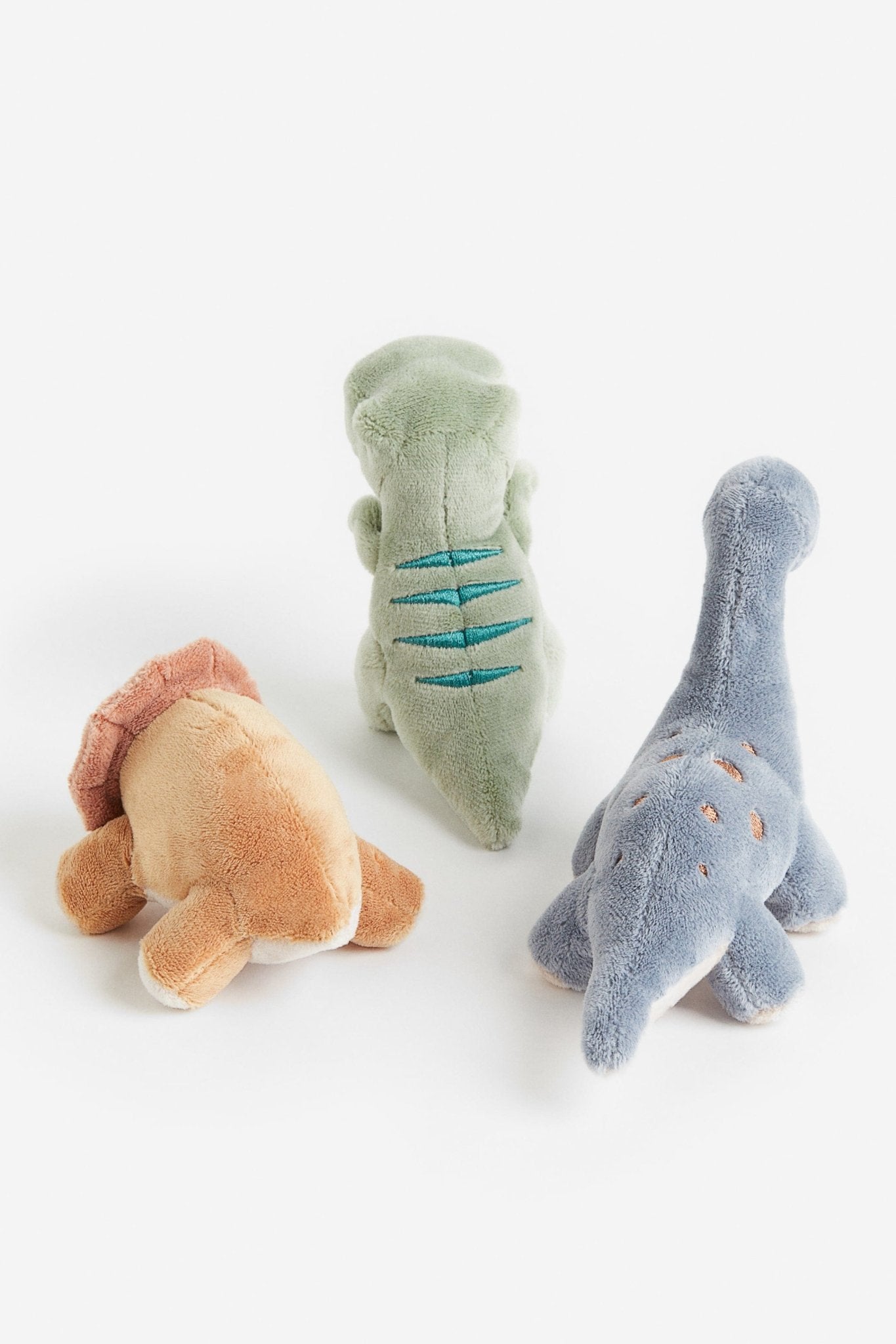 3 - Pack Dinosaur Plush Toys – Soft Stuffed Animals with Cotton Bag - Nssoma