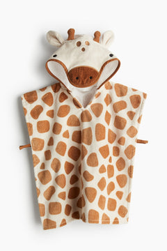 Baby Poncho Towel – Soft Organic Cotton Giraffe Hooded Poncho - Nssoma