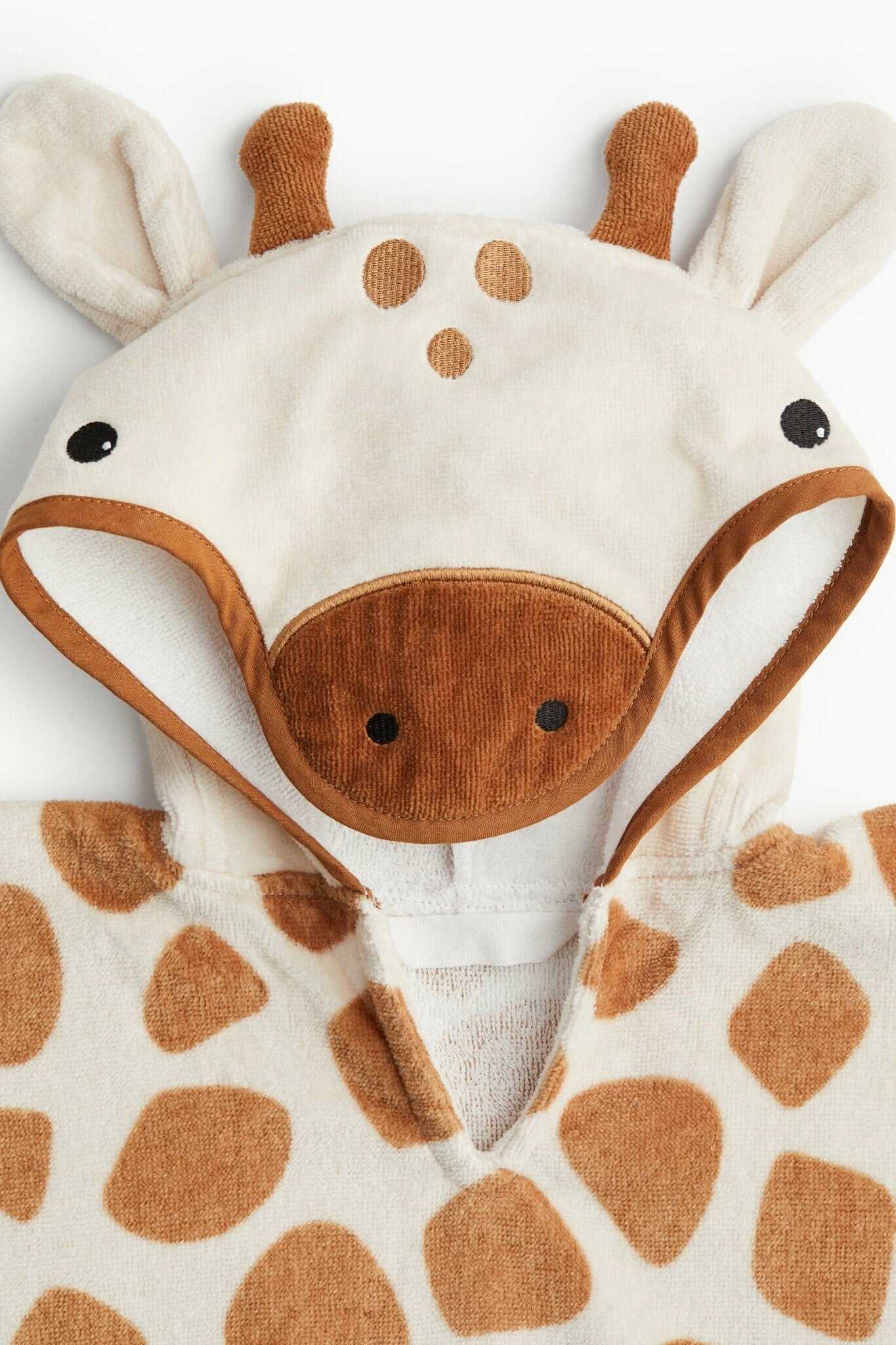Baby Poncho Towel – Soft Organic Cotton Giraffe Hooded Poncho - Nssoma