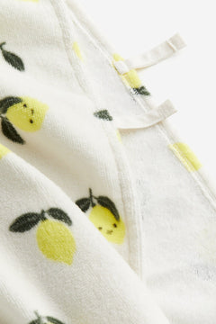 Baby Poncho Towel – Soft Organic Cotton Hooded Poncho with Lemon Print - Nssoma