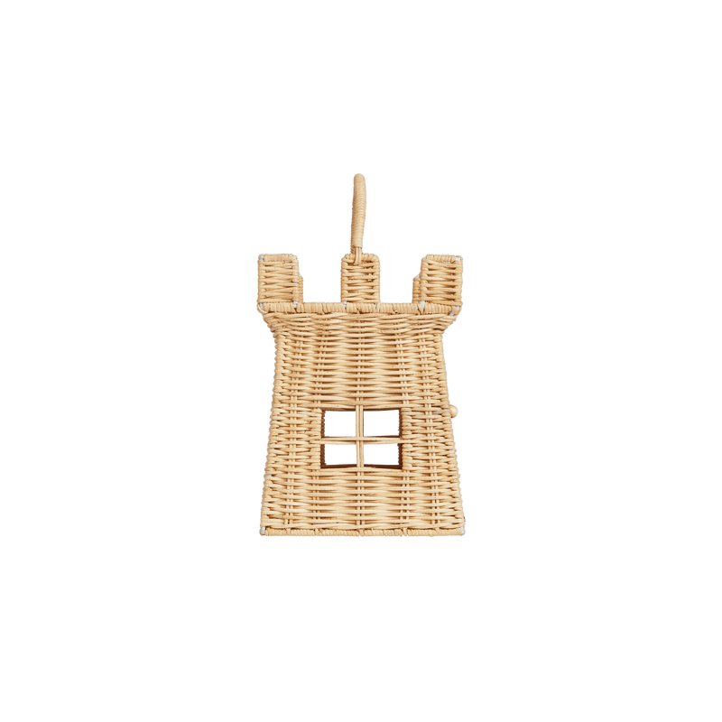 Handwoven Rattan Castle Bag – Kids’ Decorative Carry Basket - Nssoma