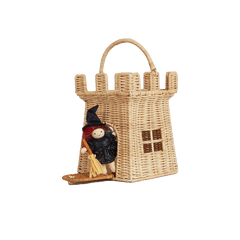 Handwoven Rattan Castle Bag – Kids’ Decorative Carry Basket - Nssoma