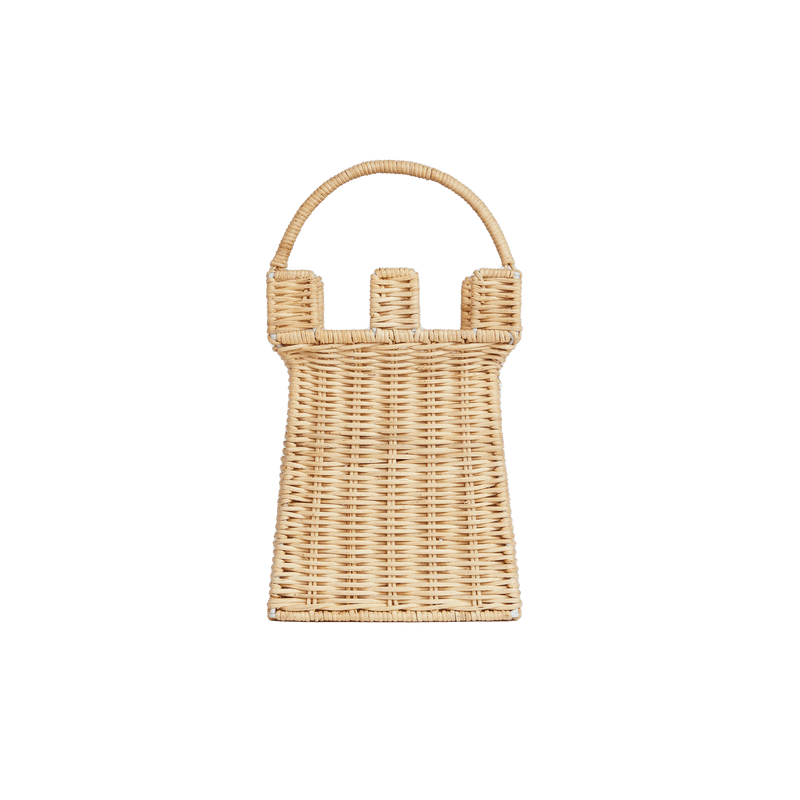 Handwoven Rattan Castle Bag – Kids’ Decorative Carry Basket - Nssoma