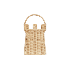 Handwoven Rattan Castle Bag – Kids’ Decorative Carry Basket - Nssoma