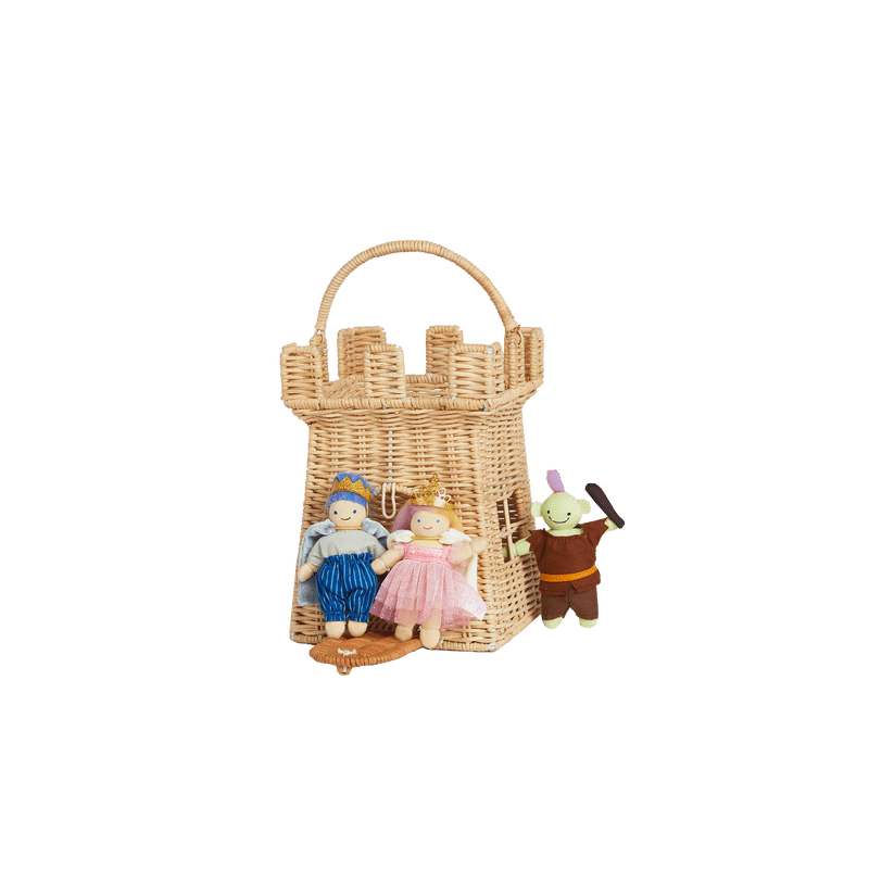 Handwoven Rattan Castle Bag – Kids’ Decorative Carry Basket - Nssoma