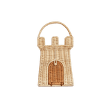 Handwoven Rattan Castle Bag – Kids’ Decorative Carry Basket - Nssoma