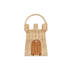 Handwoven Rattan Castle Bag – Kids’ Decorative Carry Basket - Nssoma
