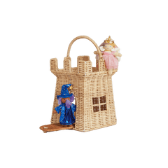 Handwoven Rattan Castle Bag – Kids’ Decorative Carry Basket - Nssoma