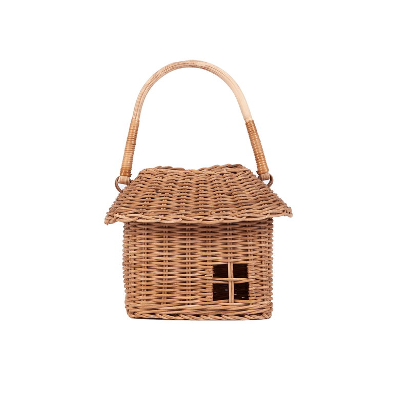 Handwoven Rattan Hutch Small Basket – Portable Storage for Kids - Nssoma