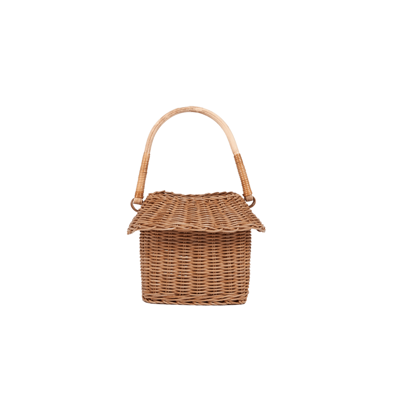 Handwoven Rattan Hutch Small Basket – Portable Storage for Kids - Nssoma