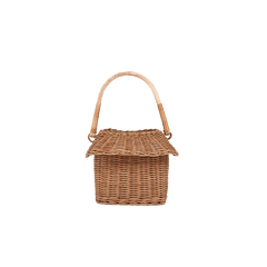 Handwoven Rattan Hutch Small Basket – Portable Storage for Kids - Nssoma
