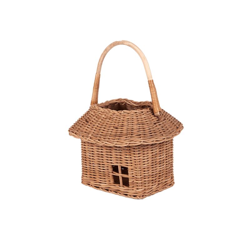 Handwoven Rattan Hutch Small Basket – Portable Storage for Kids - Nssoma