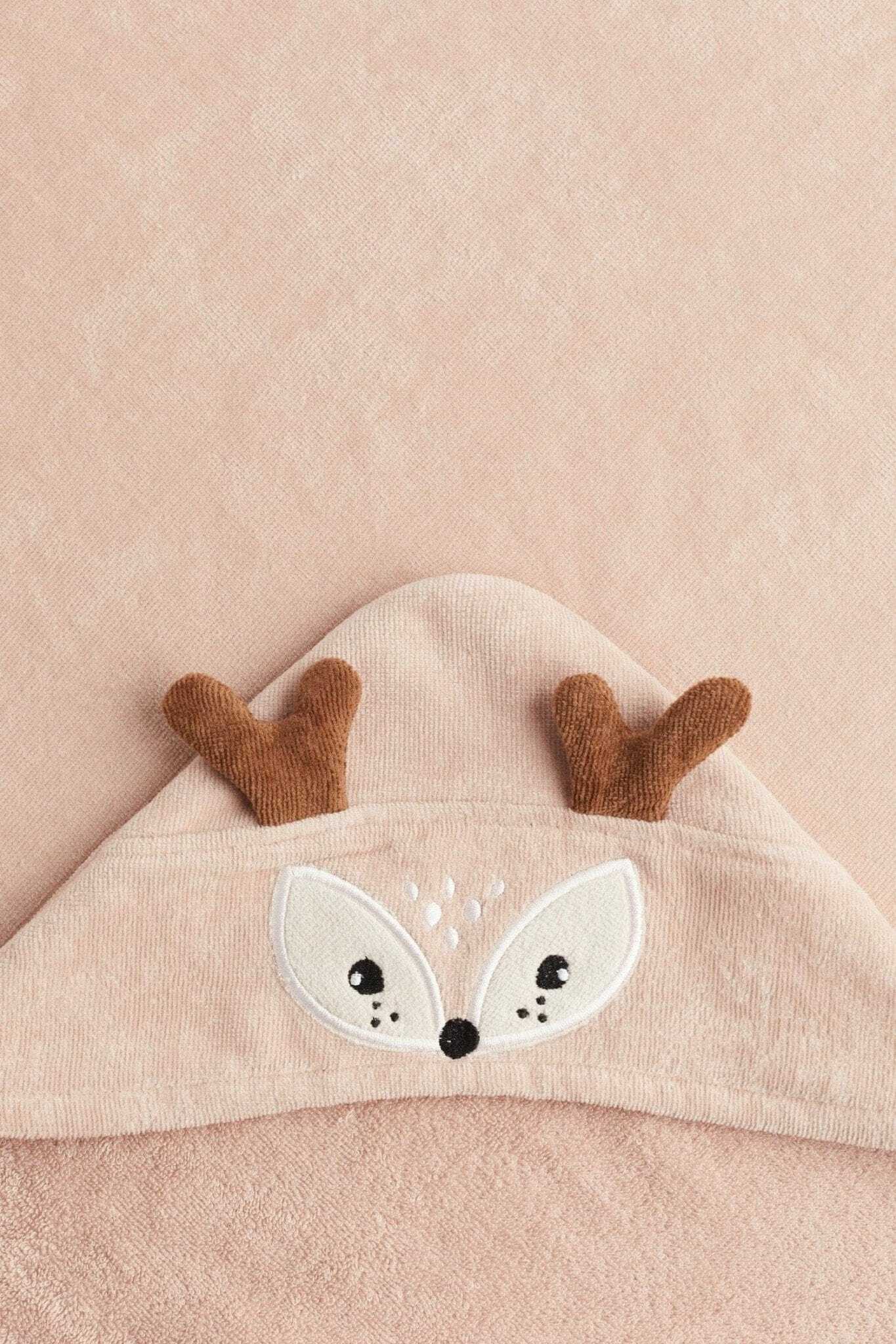 Hooded Bath Towel – Soft Organic Cotton Towel with Deer Design - Nssoma