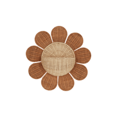 Natural Rattan Daisy Wall Basket – Decorative Storage for Kids’ Rooms - Nssoma