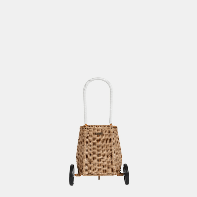 Natural Rattan Original Luggy – Handwoven Toddler Pull Basket - Nssoma