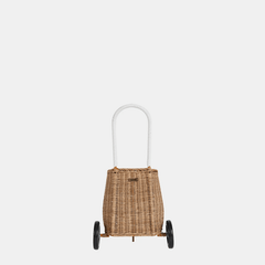 Natural Rattan Original Luggy – Handwoven Toddler Pull Basket - Nssoma