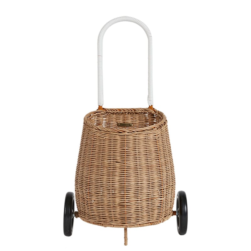 Natural Rattan Original Luggy – Handwoven Toddler Pull Basket - Nssoma