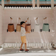 Natural Rattan Original Luggy – Handwoven Toddler Pull Basket - Nssoma