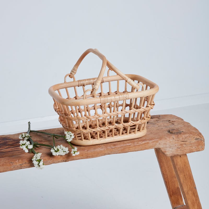 Natural Rattan Tarry Basket – Lightweight Storage & Play Basket - Nssoma