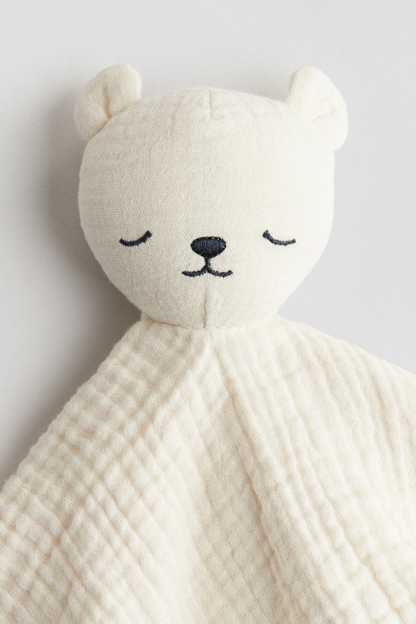 Organic Cotton Muslin Comfort Blanket – Soft Bear Security Blanket for Babies - Nssoma