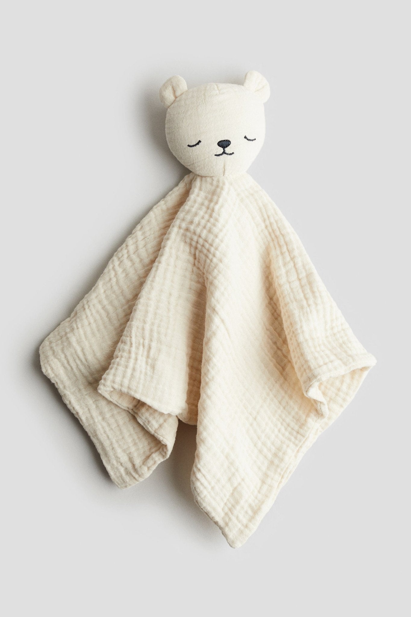 Organic Cotton Muslin Comfort Blanket – Soft Bear Security Blanket for Babies - Nssoma