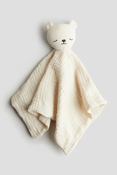 Organic Cotton Muslin Comfort Blanket – Soft Bear Security Blanket for Babies - Nssoma