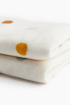 Patterned Bath Towel – Soft Cotton Towel with Colorful Dots - Nssoma