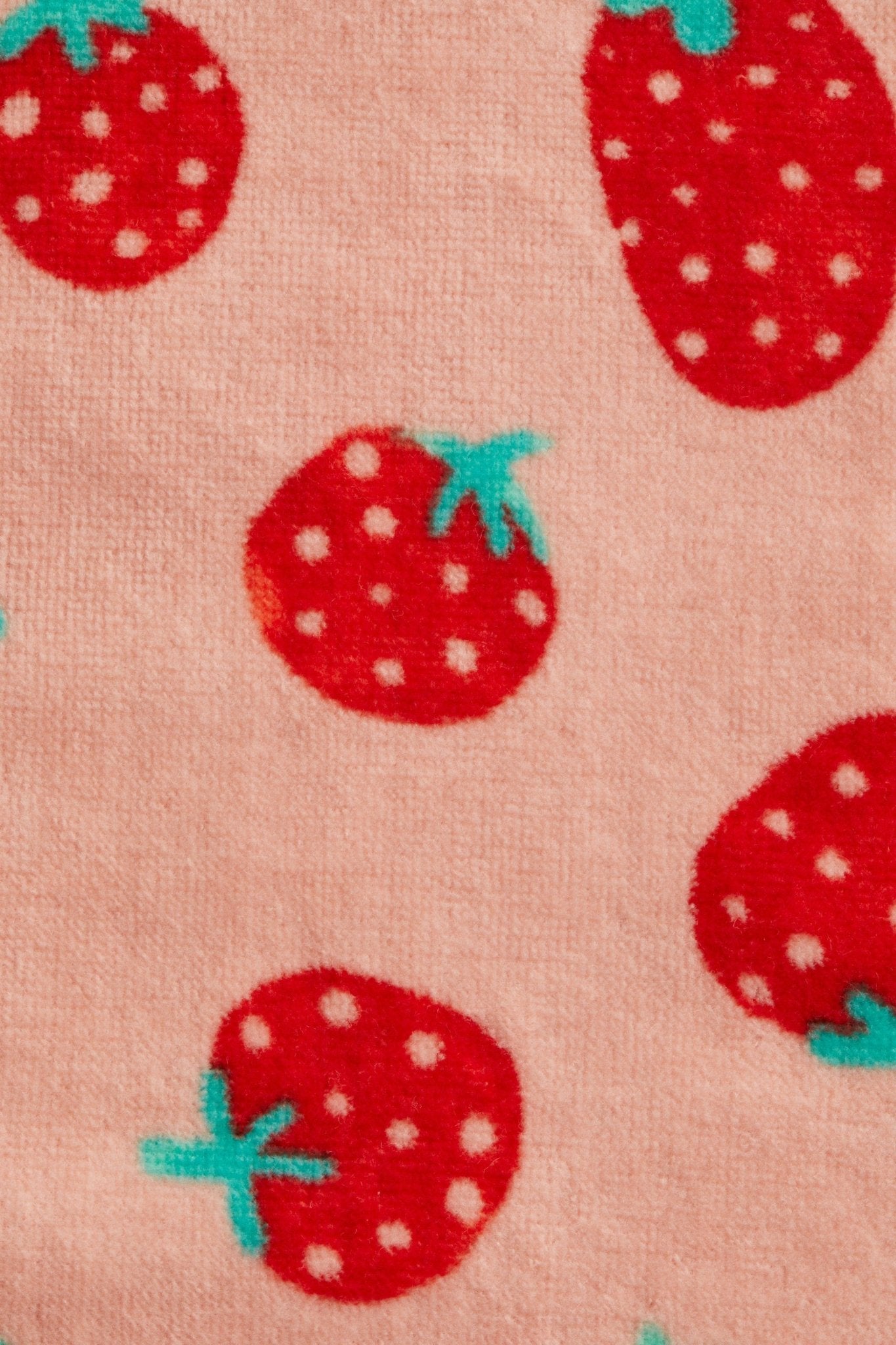 Patterned Bath Towel – Soft Cotton Towel with Strawberry Print - Nssoma