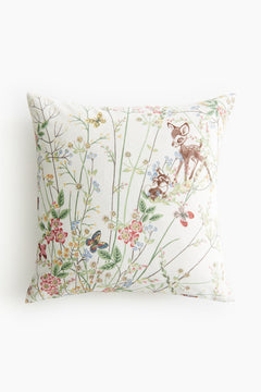 Patterned Cotton Cushion Cover – Soft Square Pillow Cover for Kids Rooms - Nssoma