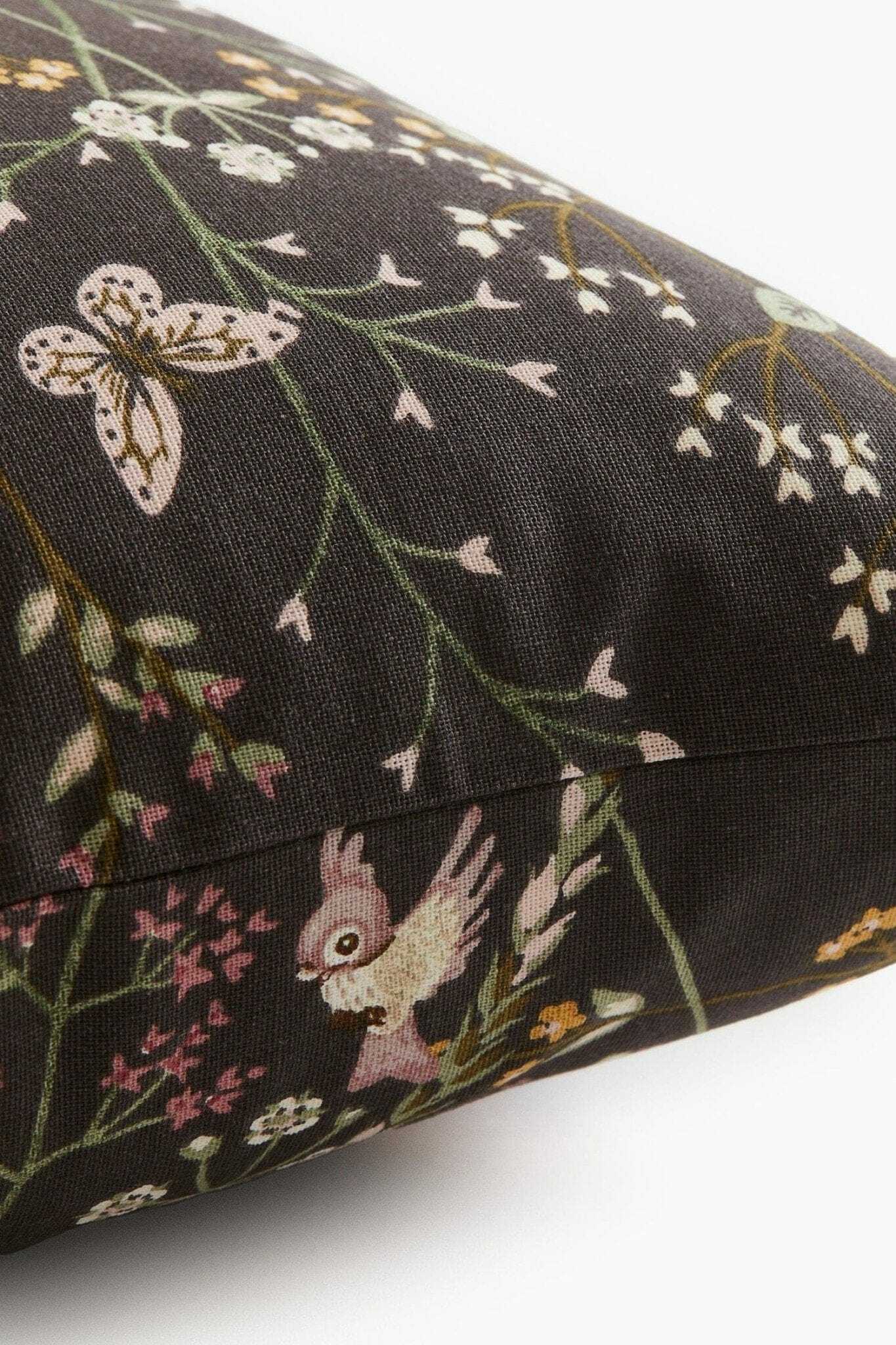 Patterned Cotton Cushion Cover – Woodland Animal Pillow Cover for Kids Room - Nssoma