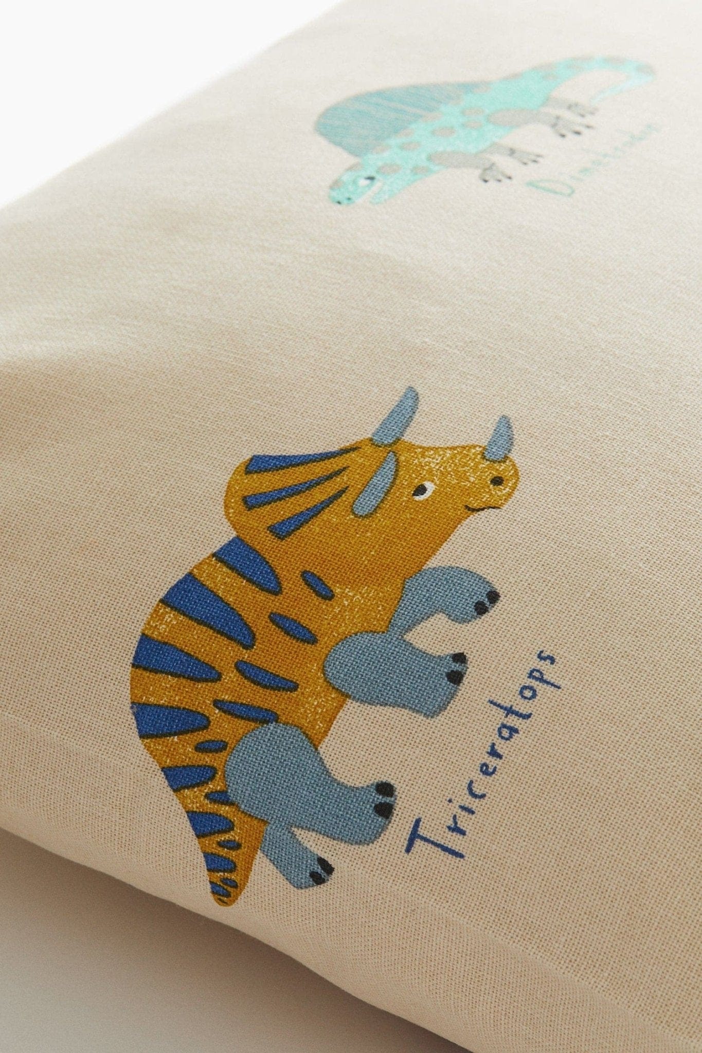 Printed Cotton Cushion Cover – Dinosaur - Themed Pillow Cover for Kids Room - Nssoma
