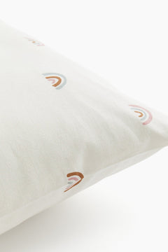 Printed Cotton Cushion Cover – Soft Rainbow Pillow Cover for Kids Room - Nssoma