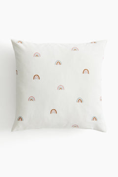 Printed Cotton Cushion Cover – Soft Rainbow Pillow Cover for Kids Room - Nssoma