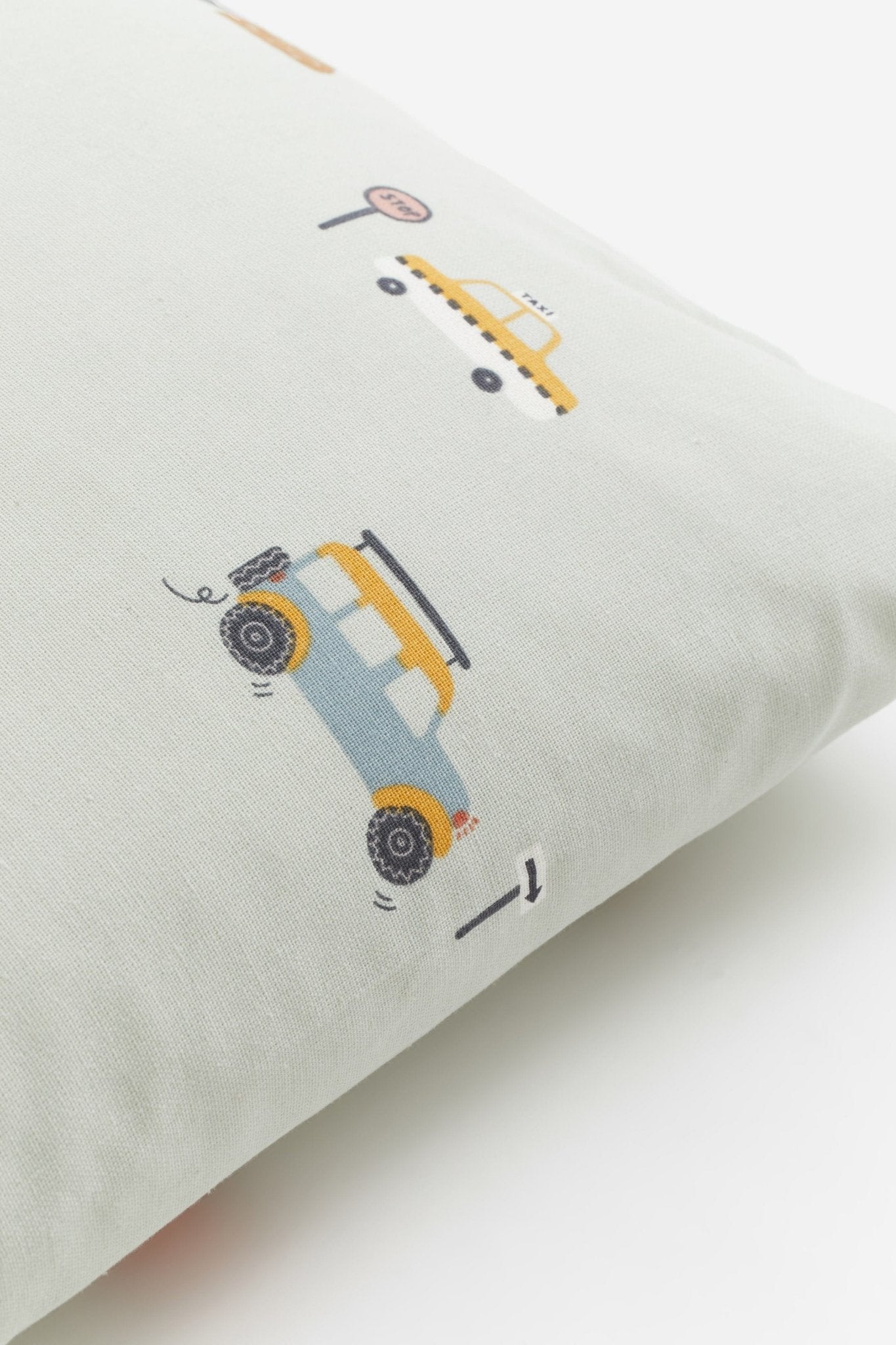 Printed Cotton Cushion Cover – Vehicle Pattern Pillow Cover for Kids Room - Nssoma