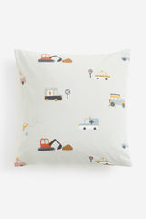 Printed Cotton Cushion Cover – Vehicle Pattern Pillow Cover for Kids Room - Nssoma