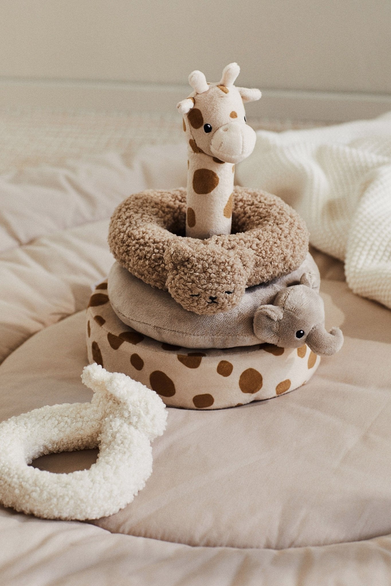 Soft Animal Stacking Toy – Giraffe with Plush Rings - Nssoma