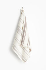 Striped Bath Towel – Soft Organic Cotton Hammam - Style Towel with Fringe - Nssoma
