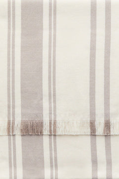 Striped Bath Towel – Soft Organic Cotton Hammam - Style Towel with Fringe - Nssoma